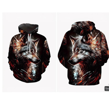 American High Street Нов мъжки 3D Принтиран Качулката Директна Коса от Фабриката