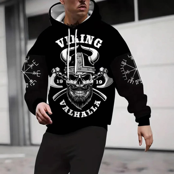 2025. aasta uus meeste 3D-mustriga trükitud vabaaja kapuutsiga dressipluus