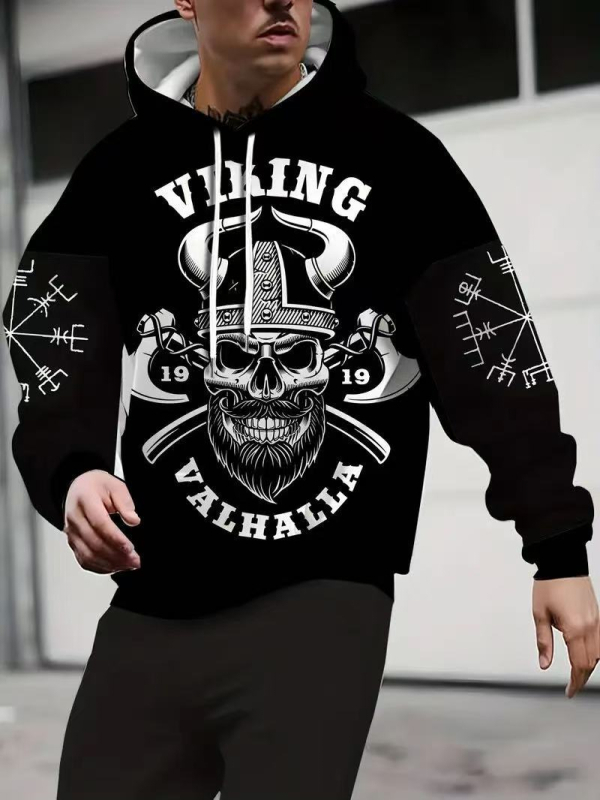 2025. aasta uus meeste 3D-mustriga trükitud vabaaja kapuutsiga dressipluus