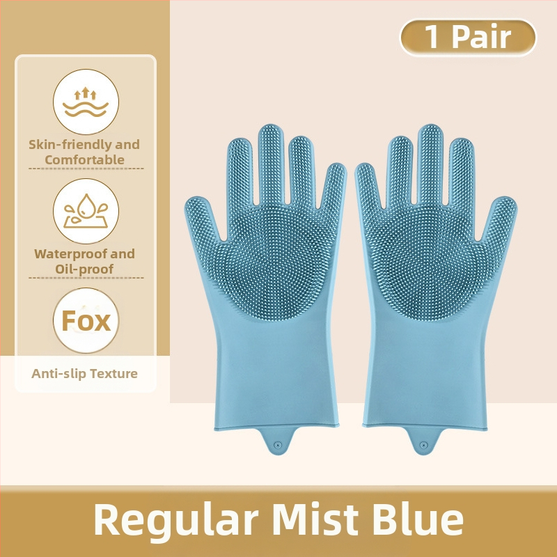 Silikoonist lemmikloomade supelkindad, hammustusvastased nõudepesukindad, pikendatud sametist veekindlad naiste köögipuhastuskindad majapidamistöödeks