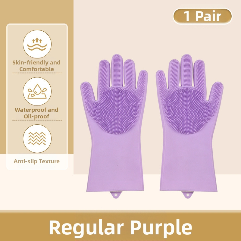 Silikoonist lemmikloomade supelkindad, hammustusvastased nõudepesukindad, pikendatud sametist veekindlad naiste köögipuhastuskindad majapidamistöödeks