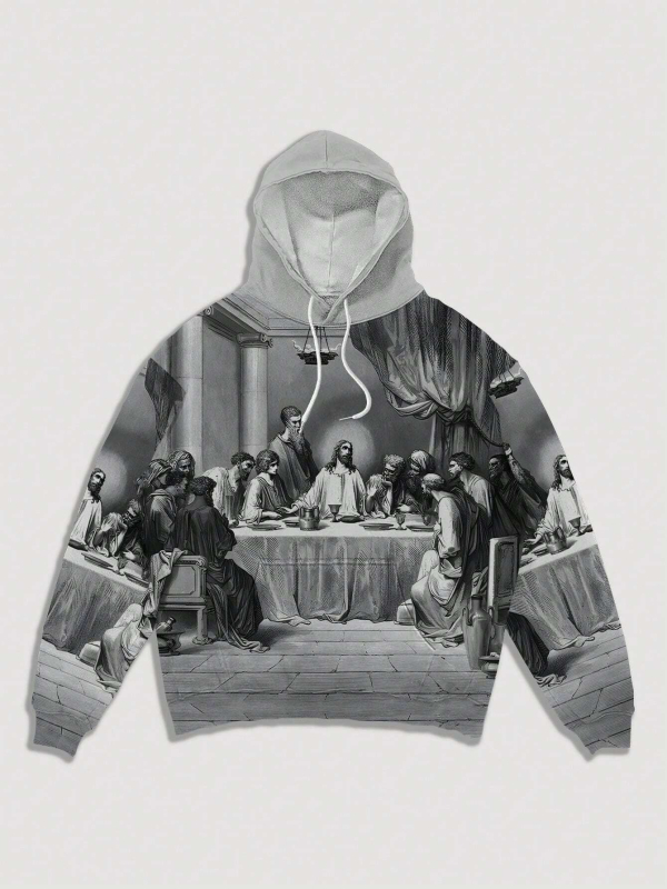 Otse hulgimüügist meeste tavaliste õlavarrega lahtiste pingutusnööriga plaastritaskutega mitmekülgne kapuutsiga dressipluus, moodne 3D-digitaalprintimine