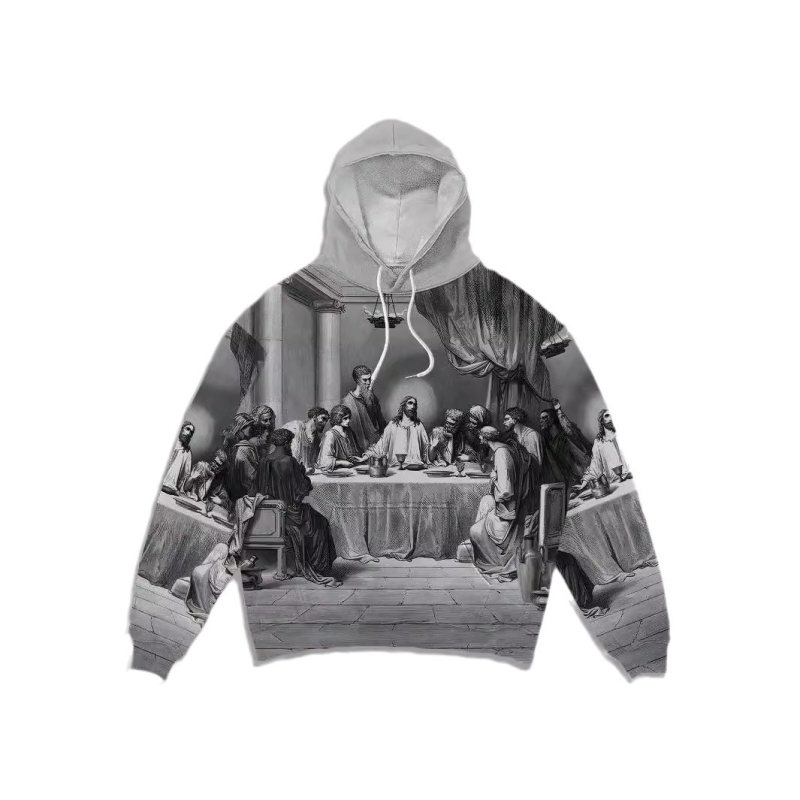 Otse hulgimüügist meeste tavaliste õlavarrega lahtiste pingutusnööriga plaastritaskutega mitmekülgne kapuutsiga dressipluus, moodne 3D-digitaalprintimine