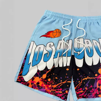 Korvpalliseeria loosung 2024 kuumad 3D-digitaalprintimisega meeste hingavad lühikesed püksid lahtised spordirannapüksid