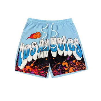 Korvpalliseeria loosung 2024 kuumad 3D-digitaalprintimisega meeste hingavad lühikesed püksid lahtised spordirannapüksid