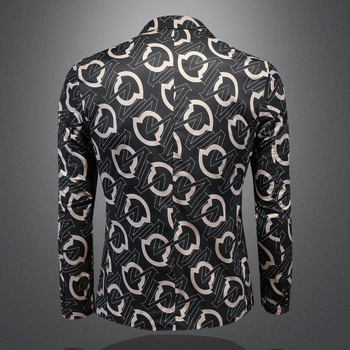 Euroopa jaama kevad- ja sügisene uus vabaaja väike ülikond meeste moodne isikupärastatud trendikas trükitud õhuke ühekordne läänelik jakk X6692