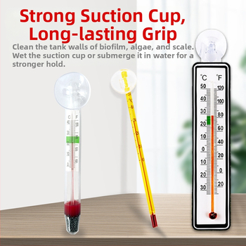 Akvariumo termometras, didelio tikslumo vandens temperatūros siurbimo puodelio vandens termometras, tropinių žuvų vėžlių akvariumo plaukiojantis termometras
