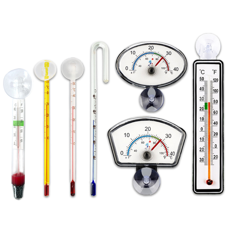 Akvariumo termometras, didelio tikslumo vandens temperatūros siurbimo puodelio vandens termometras, tropinių žuvų vėžlių akvariumo plaukiojantis termometras