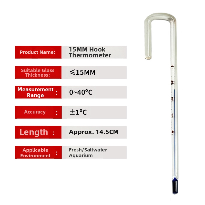 Akvariumo termometras, didelio tikslumo vandens temperatūros siurbimo puodelio vandens termometras, tropinių žuvų vėžlių akvariumo plaukiojantis termometras