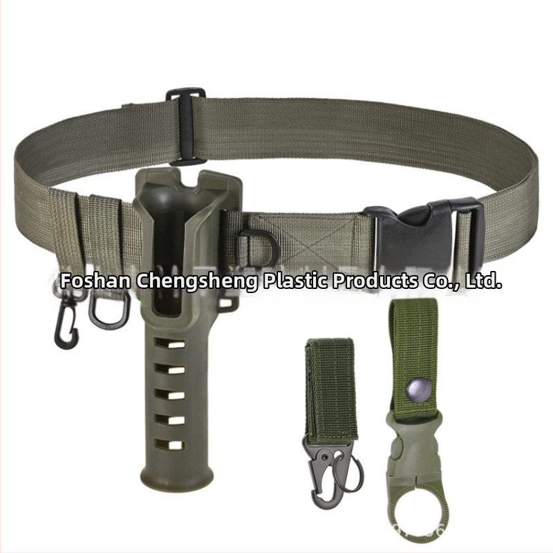 Žvejybos diržo laikiklis, reguliuojamas žvejybos diržas, tinkantis muselinei žvejybai, banglenčių sportui, besisukančiai meškerės įrangai