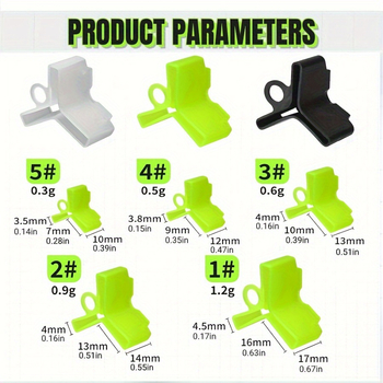 50 части, 5 модела, флуоресцентно жълт защитен калъф за рибарска кукичка, калъф за три кукички, калъф за три котвени кукички, калъф за тризъба кука