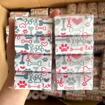 Sutirštintas šunų išmatų rinkimo maišelis su kvapu Sutirštintas skaidomas mielas šunų išmatų rinkimo maišelis Maišelis kakutėms rinkti Maišelis kakutėms rinkti