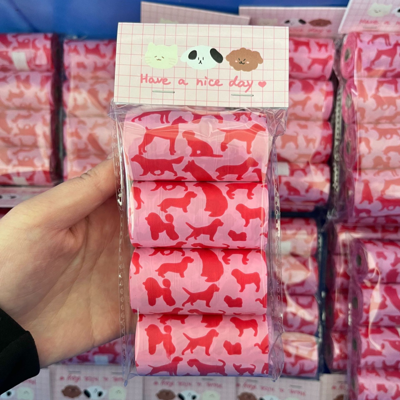 Sutirštintas šunų išmatų rinkimo maišelis su kvapu Sutirštintas skaidomas mielas šunų išmatų rinkimo maišelis Maišelis kakutėms rinkti Maišelis kakutėms rinkti