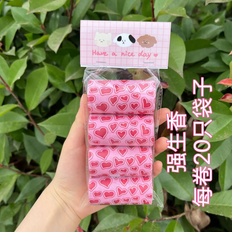 Sutirštintas šunų išmatų rinkimo maišelis su kvapu Sutirštintas skaidomas mielas šunų išmatų rinkimo maišelis Maišelis kakutėms rinkti Maišelis kakutėms rinkti