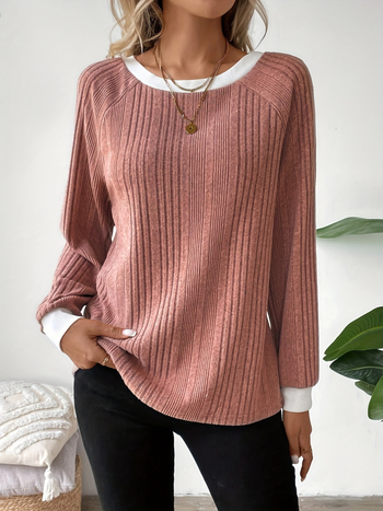 Φθινοπωρινό και Χειμερινό Γυναικείο Πουλόβερ με Στρογγυλή Λαιμόκοψη, Γυναικεία Κορυφαία Μόδα, Ευκολότερη για Ταιριαστό Μόδα Casual