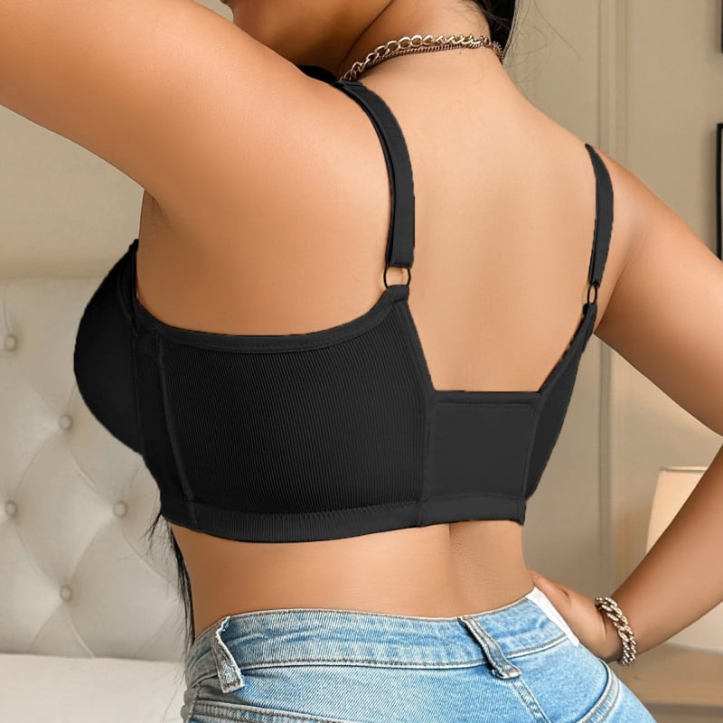 Μοντέρνο και απλό σουτιέν σε σχήμα U με όμορφη πλάτη, κουμπιά στο στήθος που ανασύρονται μπροστά, μεγάλο σουτιέν push-up με ατσάλινο κρίκο, διασυνοριακός κατασκευαστής