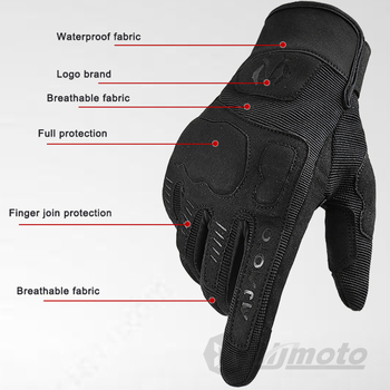 MJMOTO rudens un ziemas āra sporta šosejas riteņbraukšanas cimdi elpojoši, neslīdoši, nodilumizturīgi, amortizējoši, ar sadursmēm izturīgiem skārienekrāniem