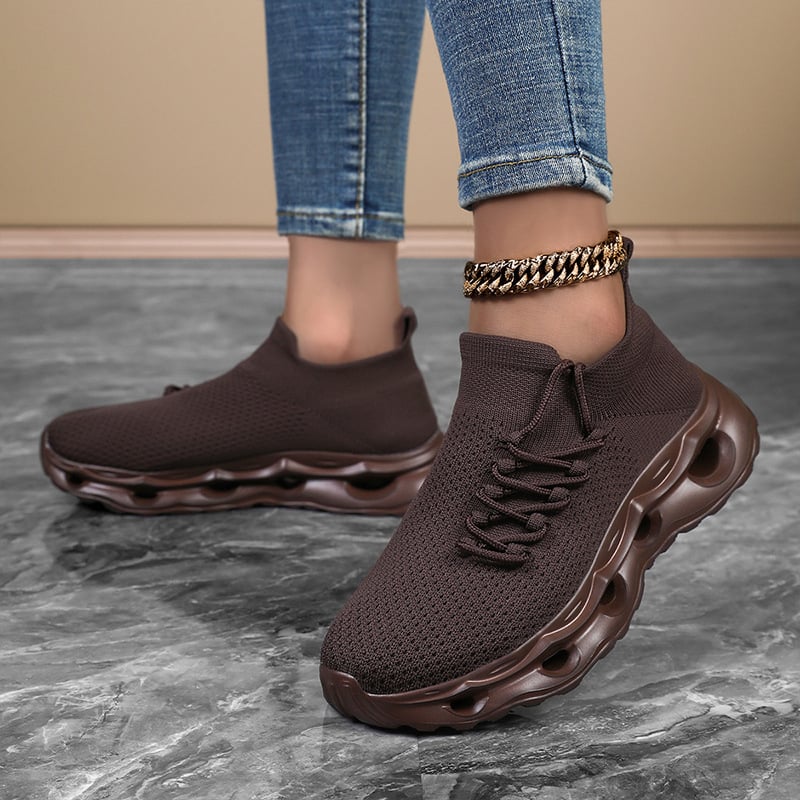 2025 Pantofi sport transfrontalieri respirabili, tricotați, pantofi casual, tălpi moi, pantofi de mers ușori, pantofi din plasă, dropshipping