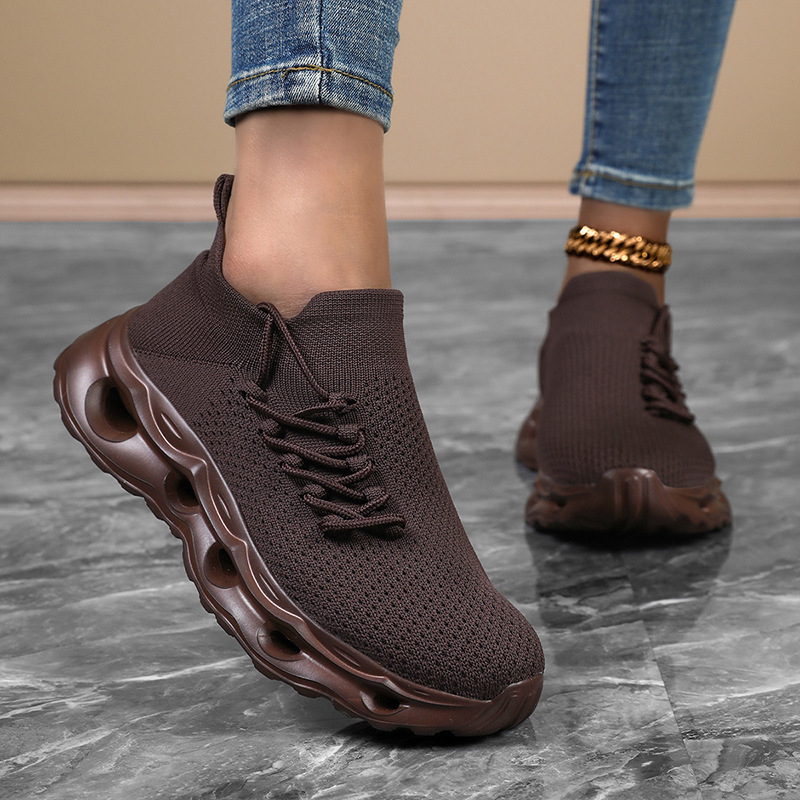 2025 m. Nauji, kvėpuojantys, megzti sportiniai bateliai, laisvalaikio bateliai, minkšti padai, lengvi, užmaunami vaikščiojimo bateliai, tinkliniai bateliai, tiesioginis pristatymas