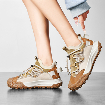 Άνοιξη και Καλοκαίρι 2025 Παπούτσια πεζοπορίας σε εξωτερικούς χώρους για άνδρες και γυναίκες με χοντρή σόλα που αυξάνει το ύψος, ελαφριά, για ταξίδια και ζευγάρια