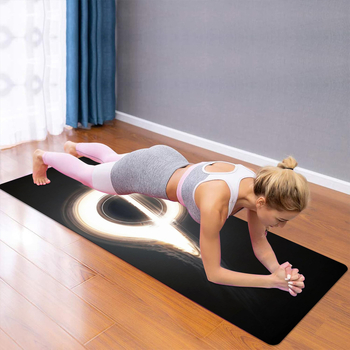 Uus piiriülene musta auguga trükitud joogamatt koduseks treeninguks ja sportimiseks, helikindel põrandamatt, plekikindel, libisemiskindel, lõhnatu