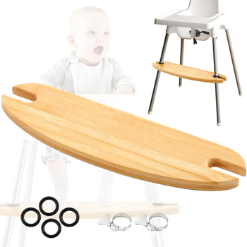 Бамбукова поставка за крака, поставка за крака за детска столче, поставка за крака за бебешка седалка
