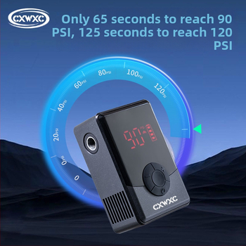 Αντλία ποδηλάτου Cxwxc Mountain Road Ηλεκτρική αντλία φουσκώματος Υψηλής πίεσης Φορητή μίνι ψηφιακή αντλία αέρα οθόνης