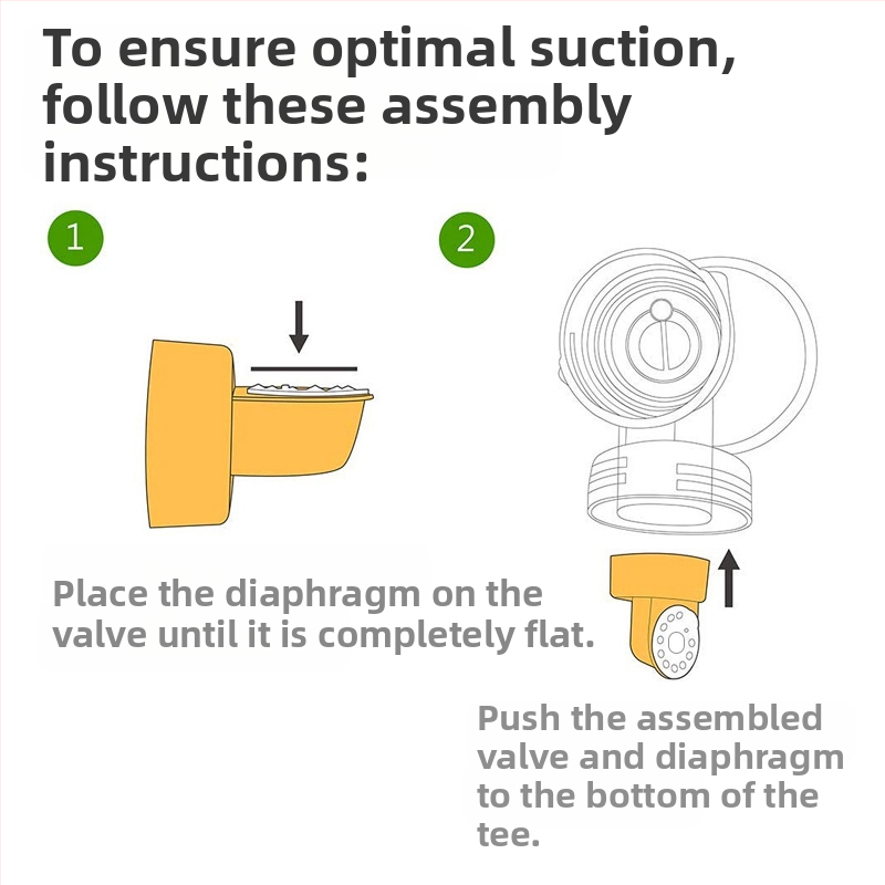 Подходящо за Medela, фолио против преливане, костюм от коприна, rhyme and rhyme, аксесоари за помпа за кърма с жълт клапан, малка бяла таблетка