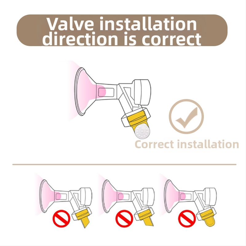 Подходящо за Medela, фолио против преливане, костюм от коприна, rhyme and rhyme, аксесоари за помпа за кърма с жълт клапан, малка бяла таблетка