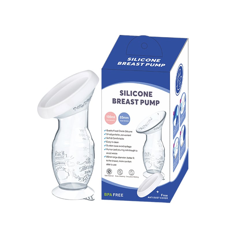 „Spot 90ml“ silikoninis krūties pompa, krūties pieno surinktuvas, rankinis krūties pompos melžimo įtaisas, pogimdyminiai reikmenys su siurbtuku