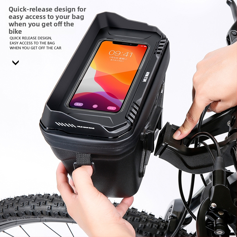 Predná taška do auta WILD MAN, taška na bicykel s tvrdou škrupinou z EVA materiálu, taška na mobilný telefón, predná taška na elektrický skateboard, skladacia taška na bicykel