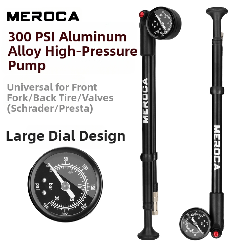 MEROCA lengéscsillapító nagynyomású pumpa kerékpár pneumatikus első villa hátsó hólyag hordozható légpumpa 300PSI