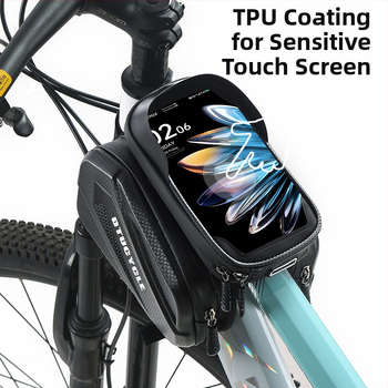 Τσάντα αποθήκευσης για κινητά τηλέφωνα και ποδήλατα βουνού, τσάντα ανάρτησης ποδηλάτου μπροστά, αδιάβροχη, σκληρή τσάντα άνω μέρους, τσάντα ποδηλάτου μπροστά, τσάντα ποδηλάτου