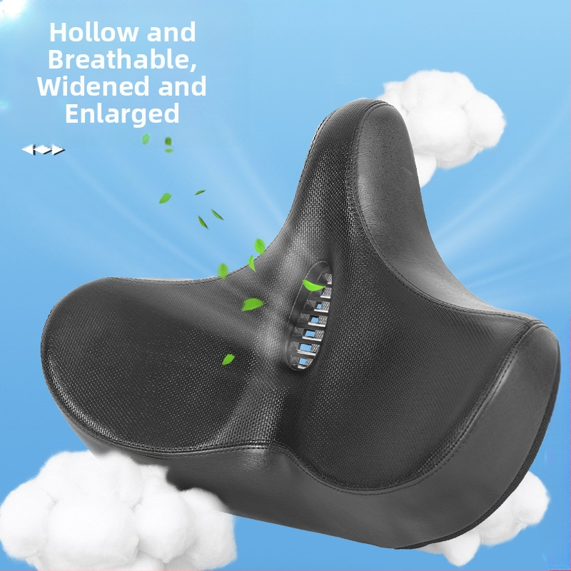 Велосипедна седалка Xingbaike, електрическа велосипедна седалка, уголемена и разширена, удобна възглавница за велосипедна седалка, удобна куха абсорбация на удари