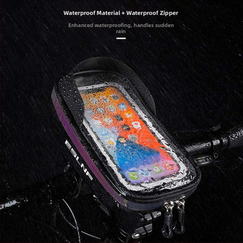 Τσάντα ποδηλάτου ESLNF μεγάλης χωρητικότητας τσάντα κεφαλής ποδηλάτου για ποδήλατο βουνού, αδιάβροχη τσάντα άνω σωλήνα, πολύχρωμη τσάντα ιππασίας