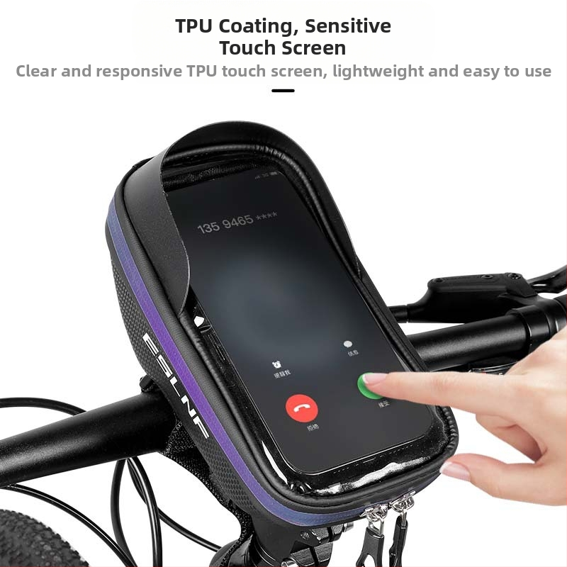 Taška na bicykel ESLNF s veľkou kapacitou, taška na hlavu bicykla pre horský bicykel, vodotesná taška na hornú rámovú trubku, farebná jazdná taška