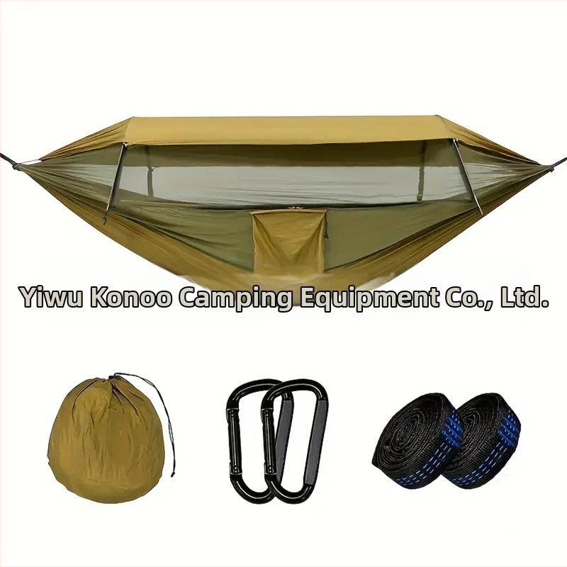Trīs vienā jauns šūpuļtīkls āra dubultai pretapgāšanās automātiskai ātrai šūpošanai pretodu tīkli kempinga tentam