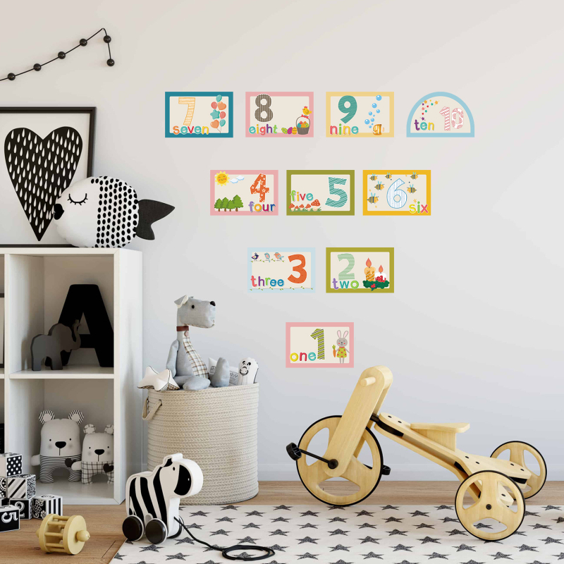 Angol digitális ugró kockás matricák gyermekek oktatási fejlesztő rajzfilm szülő-gyermek interaktív nappali dekoratív padlómatricák CH07