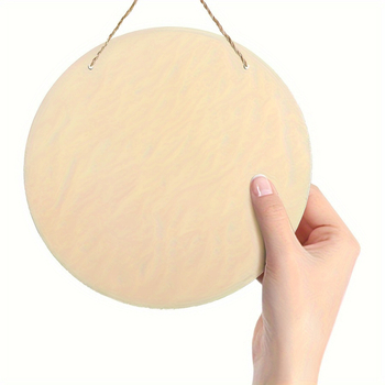 2X vintažinis medinis pasveikinimo ženklas – „Sveiki atvykę į mūsų namus“ apvalus sienos dekoras su žaliais lapais