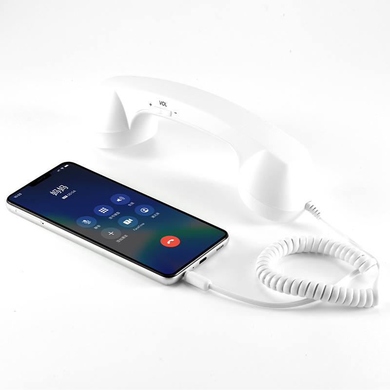 Piiriülene retro mobiiltelefoni kõrvaklappide moodne piiripealne kõrvaklappide mikrofoniga lahe telefoni kõrvaklapp rasedatele naistele müügiks valmis