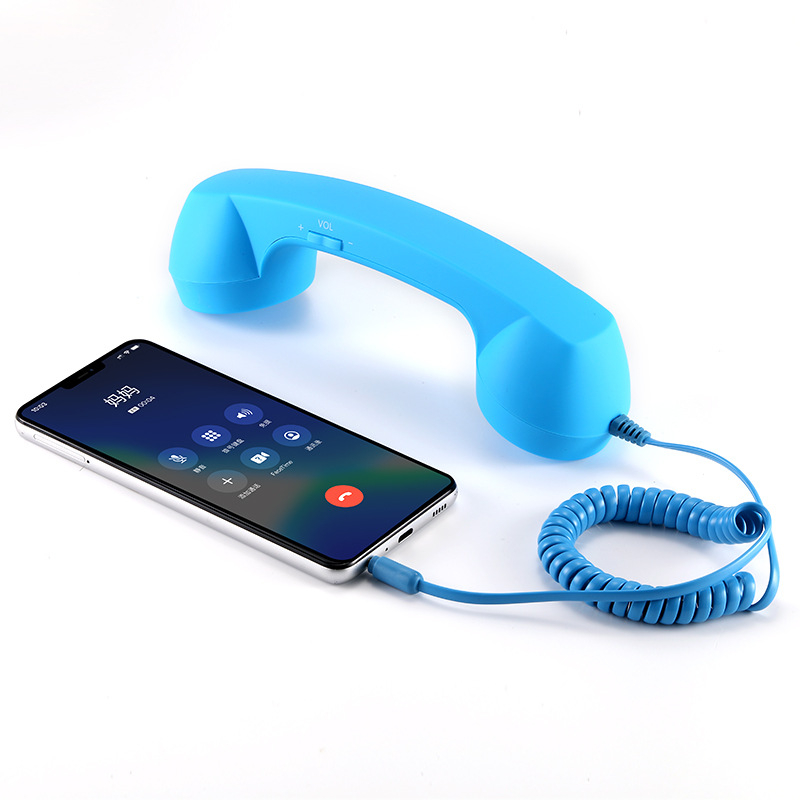 Piiriülene retro mobiiltelefoni kõrvaklappide moodne piiripealne kõrvaklappide mikrofoniga lahe telefoni kõrvaklapp rasedatele naistele müügiks valmis