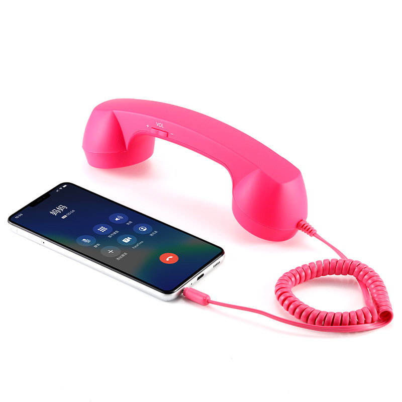 Piiriülene retro mobiiltelefoni kõrvaklappide moodne piiripealne kõrvaklappide mikrofoniga lahe telefoni kõrvaklapp rasedatele naistele müügiks valmis