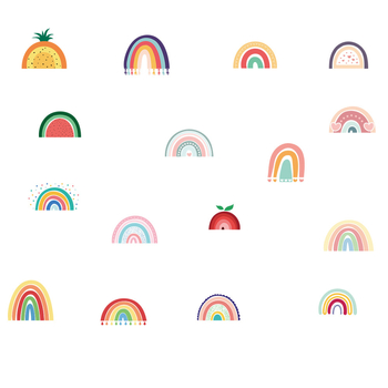 Διασυνοριακά νέα αυτοκόλλητα τοίχου με ουράνιο τόξο, αυτοκόλλητα διακόσμησης τοίχου για κοριτσίστικα υπνοδωμάτια Amazon ZC-391-075