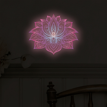 Ροζ Φωτεινός Λωτός Αυτοκόλλητα Διακόσμησης Τοίχου Παιδικό Δωμάτιο Σαλόνι Υπνοδωμάτιο Φωτεινά Αυτοκόλλητα Αυτοκόλλητα Τοίχου