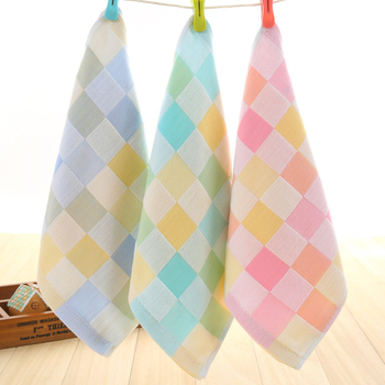 Didmeninė prekyba dvigubu marlės mažu kvadratiniu rankšluosčiu Vaikams Kūdikiams skirtas kūdikio seilių rankšluostis marlės languotas vaikiškas rankšluostis