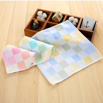 Didmeninė prekyba dvigubu marlės mažu kvadratiniu rankšluosčiu Vaikams Kūdikiams skirtas kūdikio seilių rankšluostis marlės languotas vaikiškas rankšluostis
