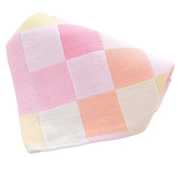 Didmeninė prekyba dvigubu marlės mažu kvadratiniu rankšluosčiu Vaikams Kūdikiams skirtas kūdikio seilių rankšluostis marlės languotas vaikiškas rankšluostis