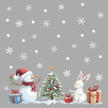 Fan Xi fun-b62 Χριστουγεννιάτικος Χιονάνθρωπος Χριστουγεννιάτικο Δέντρο Δώρο Γυάλινο Παράθυρο Διακόσμηση Σπιτιού Αυτοκόλλητο Παραθύρου UV