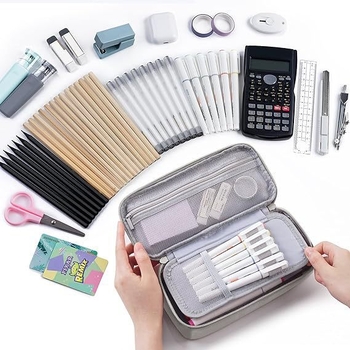 Θήκη για μολύβια, τσάντα για μολύβια πολλαπλών θέσεων, φορητή τσάντα για μολύβια, θήκη για μολύβια γραφείου, φορητή, μοναδική, μεγάλη τσάντα για μολύβια, τσάντα αποθήκευσης