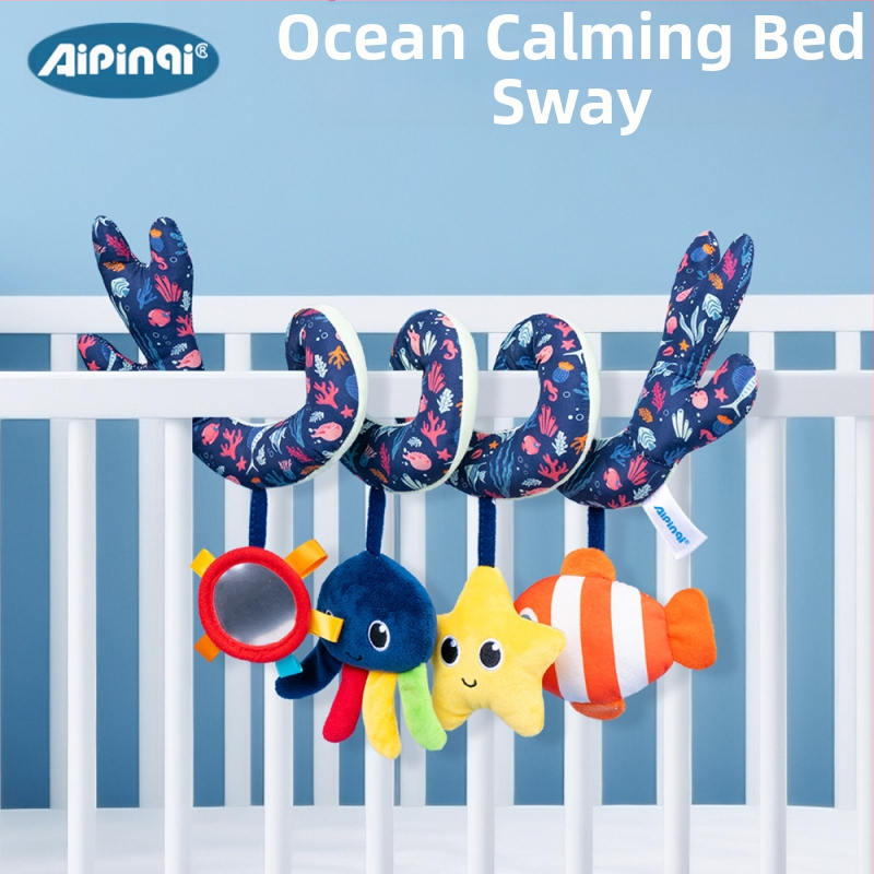 Aipinqi Новородено Океанско Бебешко Легло за Ранно Образование Висяща Играчка Бебешка Количка Висулка